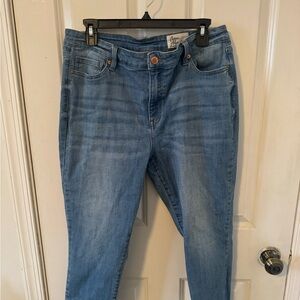 Cosmic Blue Love from Stitch Fix Light Blue Cropped Skinny Jeans